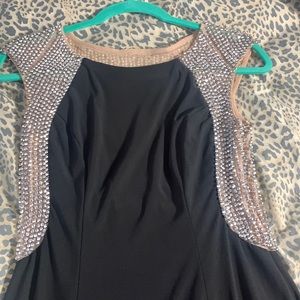 black sparkly prom dress